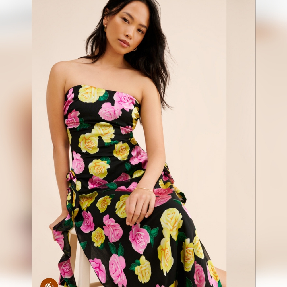 🍋For Love and Lemons Madison Strapless Maxi Dress